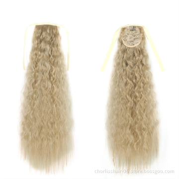 Wholesale High Quality Chorliss 22 Inch Private Label Straight Synthetic Hair Extensions Hair ponytail for Women Long Ponytails